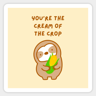 You’re the Cream of the Crop Corn Sloth Sticker